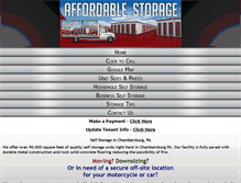 Tablet Screenshot of chambersburgselfstorage.com